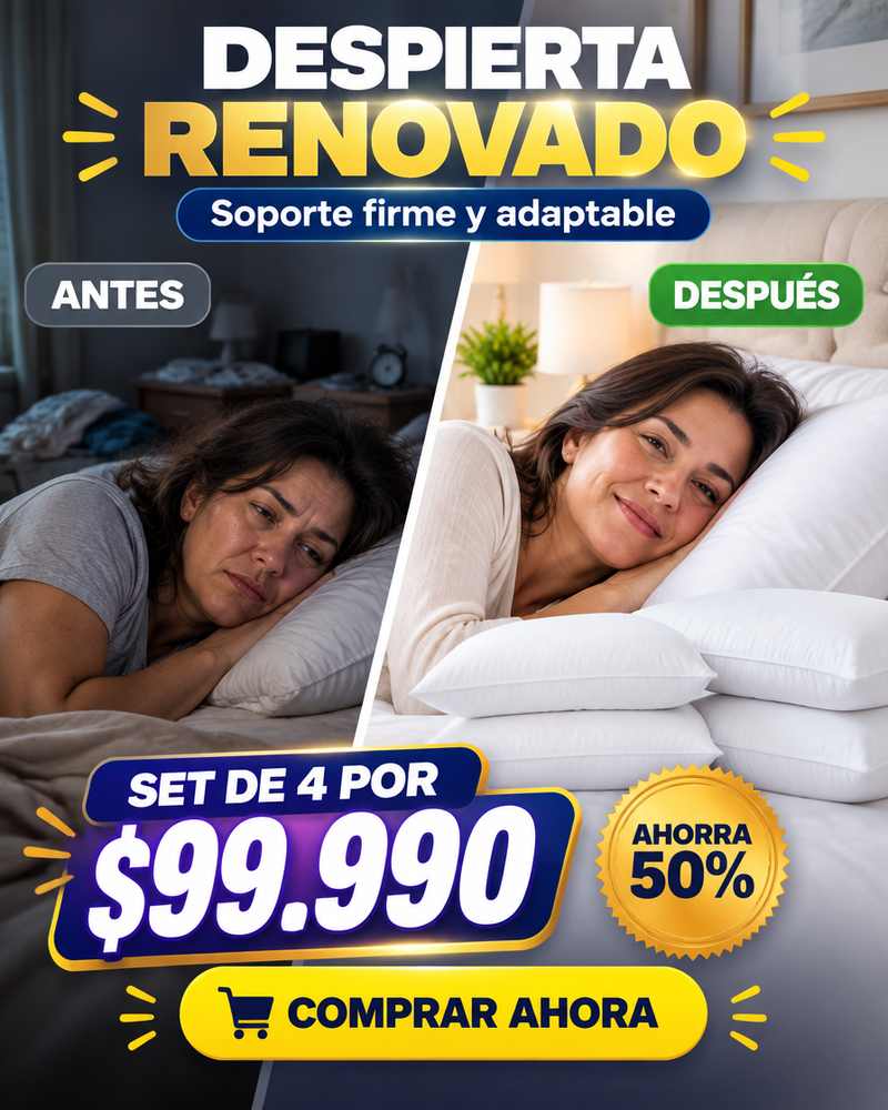 Set x4 Almohadas Hoteleras Premium La sensación de dormir en un hotel 5 estrellas