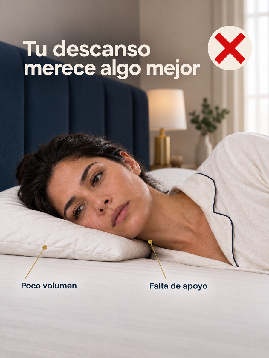 Tu almohada se aplastó hace meses. Tu cuello lo sabe.